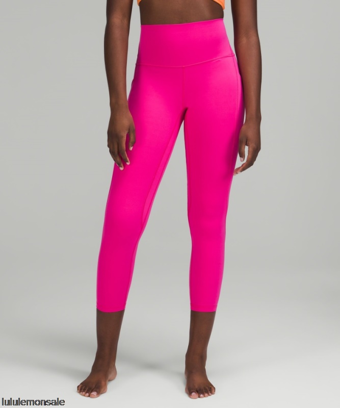 Lululemon Damen DELULU047 | Sonic Pink Align Hoch Sitzende Hose Mit Taschen 25